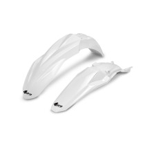 Kit Gardes boues Avant + Arrière - Blanc - UFO Kawasaki 450 KX-F 2024-2026