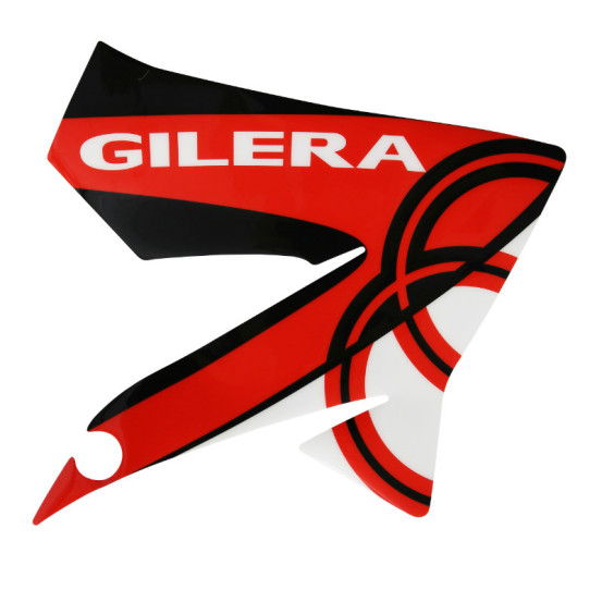 Autocollant / sticker / décor aile avant droite origine Piaggio 50 Gilera SMT / RCR après 2013 Blanche / Rouge