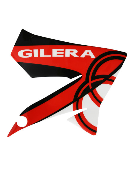 Autocollant / sticker / décor aile avant droite origine Piaggio 50 Gilera SMT / RCR après 2013 Blanche / Rouge