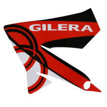 Autocollant / sticker / décor aile avant gauche origine Piaggio 50 Gilera SMT / RCR après 2013 Blanche / Rouge