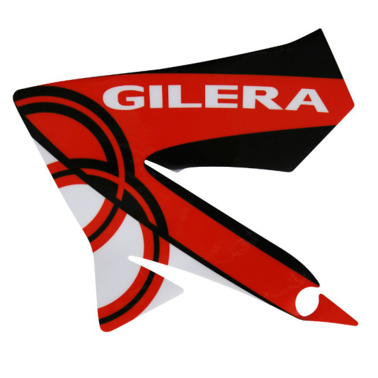 Autocollant / sticker / décor aile avant gauche origine Piaggio 50 Gilera SMT / RCR après 2013 Blanche / Rouge