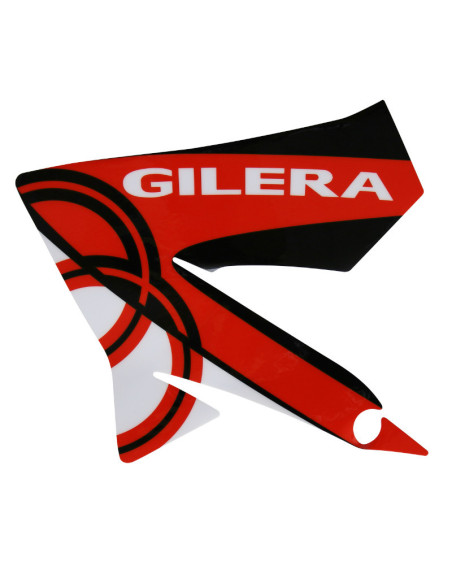 Autocollant / sticker / décor aile avant gauche origine Piaggio 50 Gilera SMT / RCR après 2013 Blanche / Rouge