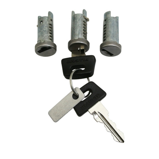 Jeu de clés avec 3 barillets (13 mm) origine Piaggio 50 Typhoon / Zip RST / 125 Skipper / 125 Vespa PX