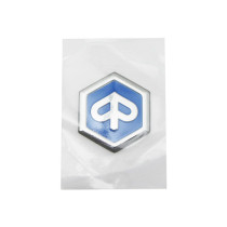 Autocollant / sticker / décor / ecusson Piaggio origine Piaggio (33mm argent semi rigide)