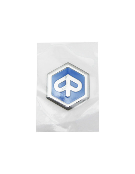 Autocollant / sticker / décor / ecusson Piaggio origine Piaggio (33mm argent semi rigide)