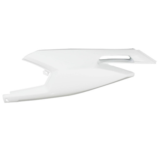 Carénage coque arrière gauche origine Derbi 50 Senda / Gilera 50 SMT / RCR / Aprilia 50 SX / RX Blanche