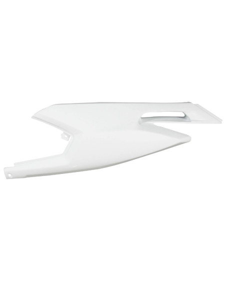 Carénage coque arrière gauche origine Derbi 50 Senda / Gilera 50 SMT / RCR / Aprilia 50 SX / RX Blanche