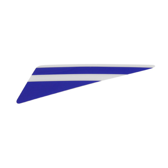 Autocollant / sticker / décor droite (bleu / Blanc) de garde boue avant origine Piaggio Gilera 50 SMT / RCR après 2018