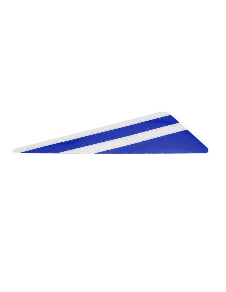 Autocollant / sticker / décor gauche (bleu / Blanc) de garde boue avant origine Piaggio Gilera 50 SMT / RCR après 2018