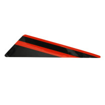 Autocollant / sticker / décor droite (rouge / Noir) de garde boue avant origine Piaggio Gilera 50 SMT / RCR après 2018