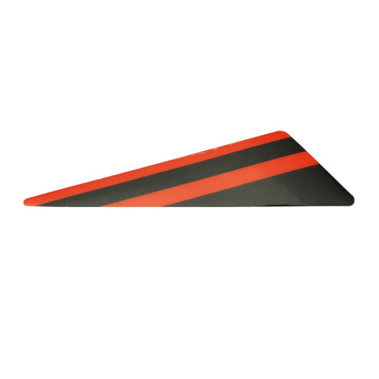 Autocollant / sticker / décor gauche (rouge / Noir) de garde boue avant origine Piaggio Gilera 50 SMT / RCR après 2018