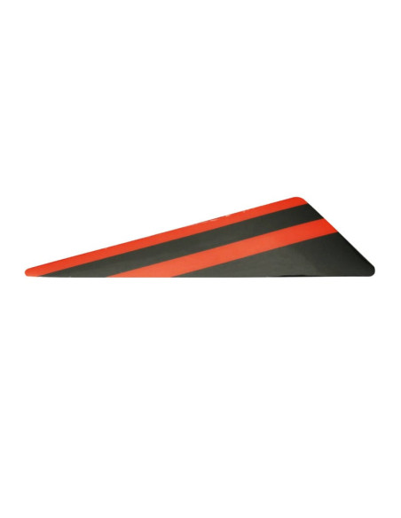 Autocollant / sticker / décor gauche (rouge / Noir) de garde boue avant origine Piaggio Gilera 50 SMT / RCR après 2018