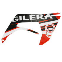 Autocollant / sticker / décor aile avant droite Noir / Rouge origine Piaggio Gilera 50 SMT / RCR après 2018