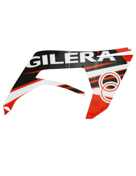 Autocollant / sticker / décor aile avant droite Noir / Rouge origine Piaggio Gilera 50 SMT / RCR après 2018