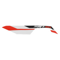 Autocollant / sticker / décor aile arrière gauche (rouge / Noir / Blanc) origine Piaggio Gilera 50 SMT / RCR après 2018