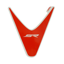 Autocollant / sticker / décor face avant central origine Piaggio Aprilia 50 SR après 2018 Blanc 544 / Rouge 885 / a