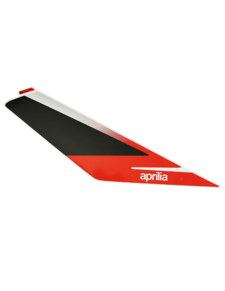 Autocollant / sticker / décor face avant droit origine Piaggio Aprilia 50 SR Motard après 2018 Blanc 544 / Rouge 885 / a