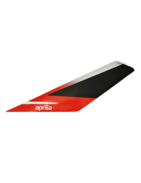 Autocollant / sticker / décor face avant gauche origine Piaggio Aprilia 50 SR Motard après 2018 Blanc 544 / Rouge 885 / a
