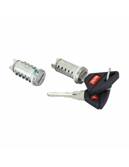 Jeu de clés avec 2 barillets (15 mm) origine Piaggio 50 Typhoon après 2018 / Aprilia 50 SR Motard après 2018