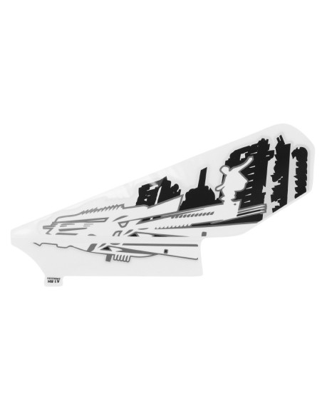 Autocollant / sticker / décor de face avant droit origine Piaggio 50 Typhoon après 2018 vehicule Noir 85 / b
