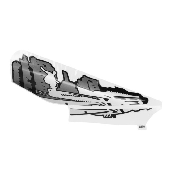 Autocollant / sticker / décor droit origine Piaggio 50 Typhoon après 2018 vehicules Blanc 544 ou jaune 979 / a