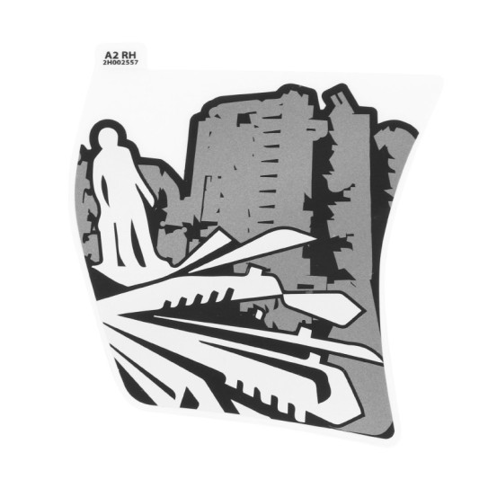 Autocollant / sticker / décor origine Piaggio 50 Typhoon après 2018 vehicules Blanc 544 ou jaune 979 / a