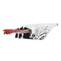 Autocollant / sticker / décor aile arrière droite origine Piaggio 50 Typhoon après 2018 vehicule Noir 85 / b