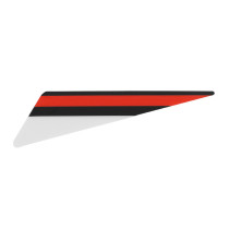 Autocollant / sticker / décor droite de garde boue avant Rouge / Noir origine Piaggio Gilera 50 SMT / RCR après 2018