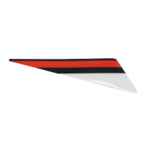 Autocollant / sticker / décor gauche de garde boue avant Rouge / Noir origine Piaggio Gilera 50 SMT / RCR après 2018