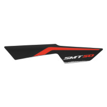Autocollant / sticker / décor de tete de fourche droite origine Piaggio 50 Gilera SMT / RCR après 2018 Noir / Rouge