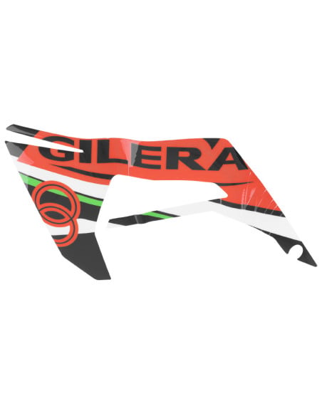 Autocollant / sticker / décor de phare gauche origine Piaggio 50 Gilera SMT / RCR après 2018 Noir / Rouge
