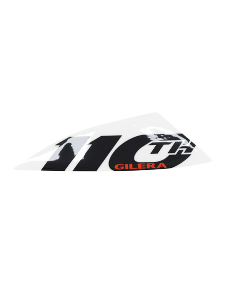 Autocollant / sticker / décor aile arrière 110th droite origine Piaggio Gilera 50 SMT Drifting après 2019
