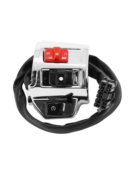 Commodo / commutateur droit chrome brillant origine Piaggio 125 Vespa Primavera / Sprint version base après 2016