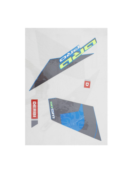 Autocollant / sticker / kit décors origine Derbi 50 Senda SM Pro DRD Bleu 2005-2011