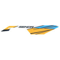 Autocollant / sticker / décor carenage sous selle droit origine Derbi 50 Senda X-Treme 2018-2022