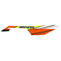 Autocollant / sticker / décor carenage sous selle droit origine Derbi 50 Senda X-Treme 2018-2022