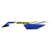 Autocollant / sticker / décor carenage sous selle droit origine Derbi 50 Senda X-Treme 2018-2022