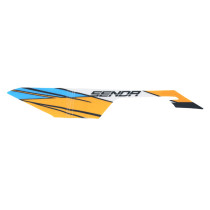Autocollant / sticker / décor carenage sous selle gauche origine Derbi 50 Senda X-Treme 2018-2022