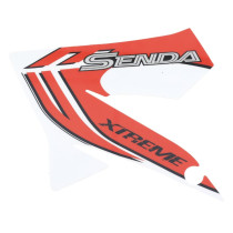 Autocollant / sticker / décor convoyeur gauche origine Derbi 50 Senda X-Treme 2014-2017