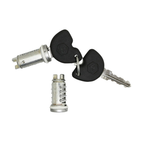 Jeu de clés avec 2 barillets (15 mm) origine Piaggio 50 / 125 Fly / 50 / 125 Liberty / 50 Typhoon / Zip 50