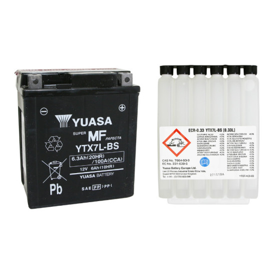 Batterie 12V 6AH YTX7L-BS origine Piaggio
