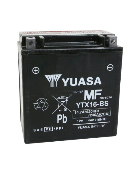 Batterie 12V 14AH  YTX16-BS origine Piaggio 400 MP3 / 500 MP3 / 500 X9 Evolution / Gilera 500 Fuoco / 800 GP