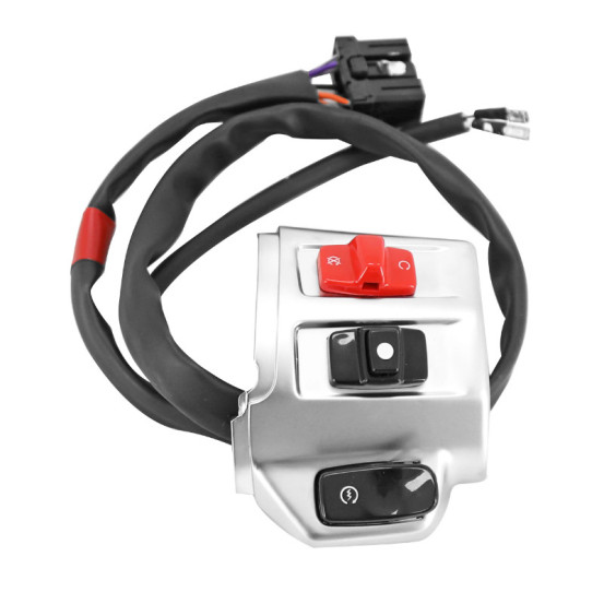 Commodo / commutateur / interrupteur droit chrome mat origine Piaggio 125 Primavera / Sprint après 2013