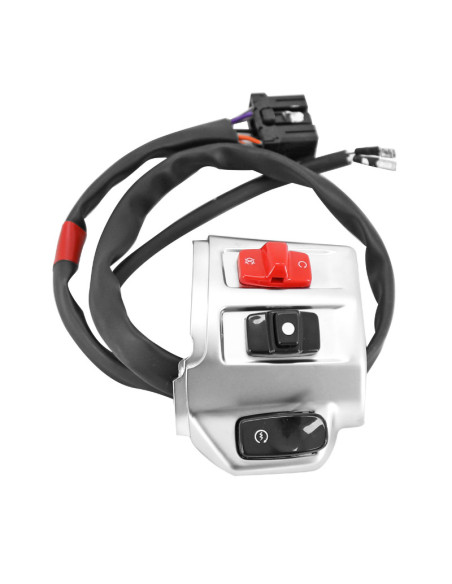 Commodo / commutateur / interrupteur droit chrome mat origine Piaggio 125 Primavera / Sprint après 2013