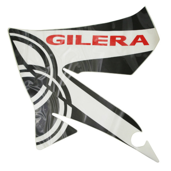 Autocollant / sticker / décor aile avant gauche origine Piaggio 50 Gilera SMT / RCR après 2013 Blanche