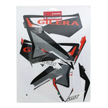 Autocollant / sticker / kit décors origine Piaggio Gilera 50 SMT / RCR 2011-2012 Noir / Gris / Rouge