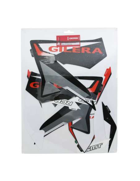 Autocollant / sticker / kit décors origine Piaggio Gilera 50 SMT / RCR 2011-2012 Noir / Gris / Rouge