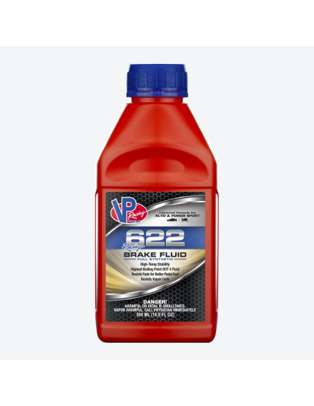 Liquide de frein de course VP Racing 622 : DOT 4 full synthétique 500ml