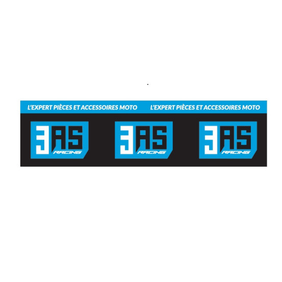 Banderole intissée 3AS Racing piste motocross/Enduro 3m x 0.80m avec oeillets