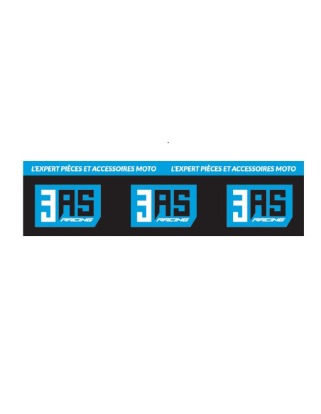 Banderole intissée 3AS Racing piste motocross/Enduro 3m x 0.80m avec oeillets